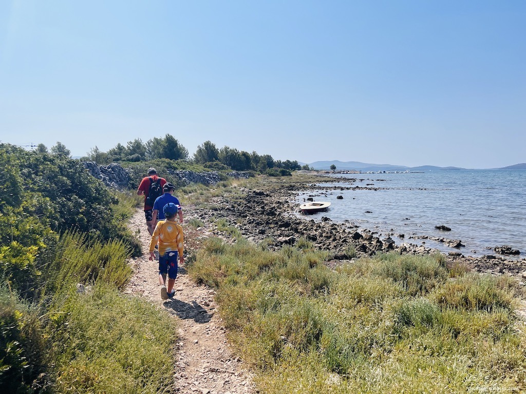 walking to Rezaliste Beach in Sibenik