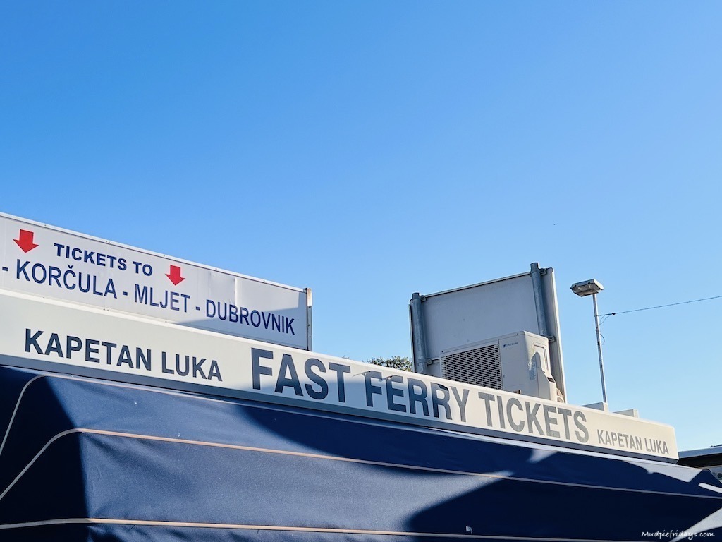 The fast ferry ticket office at the end of split pier