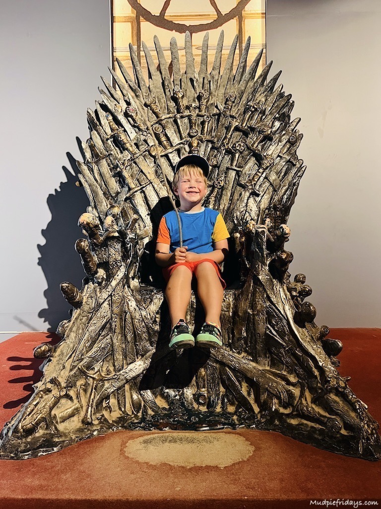 Harry on the game of thrones chair