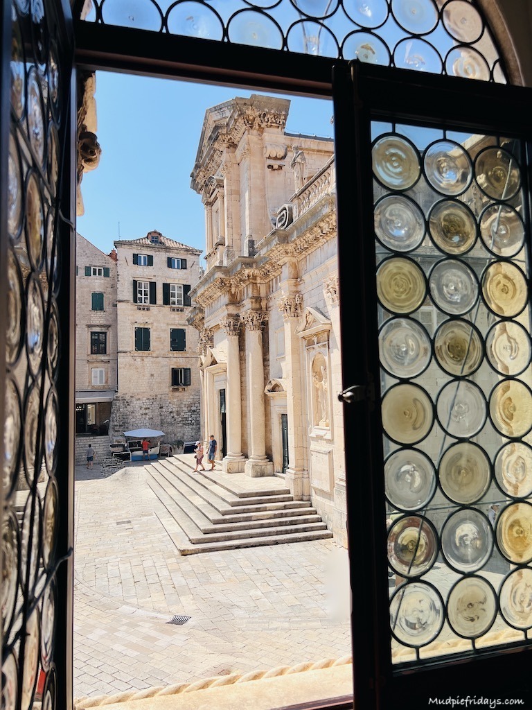 Dubrovnik from a window in the Rectors Palace