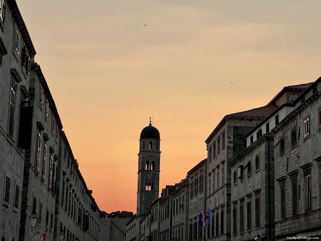 Sunsetting on the Stradun