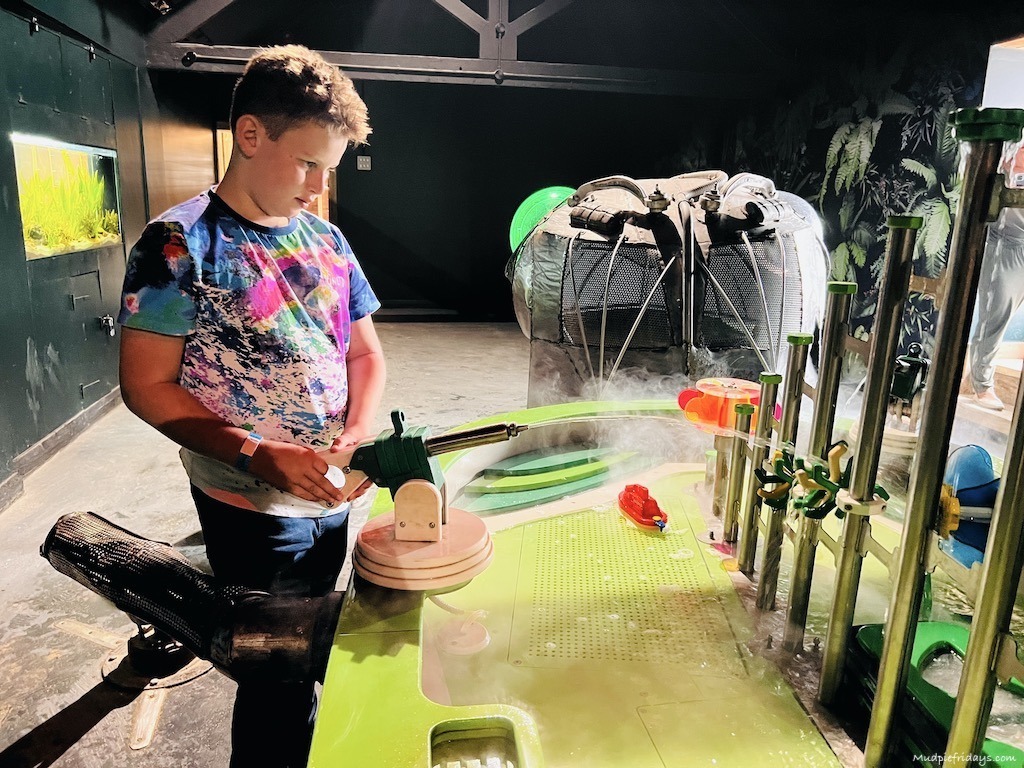 The inside water play at the Imaginarium at Hobbledown Farm