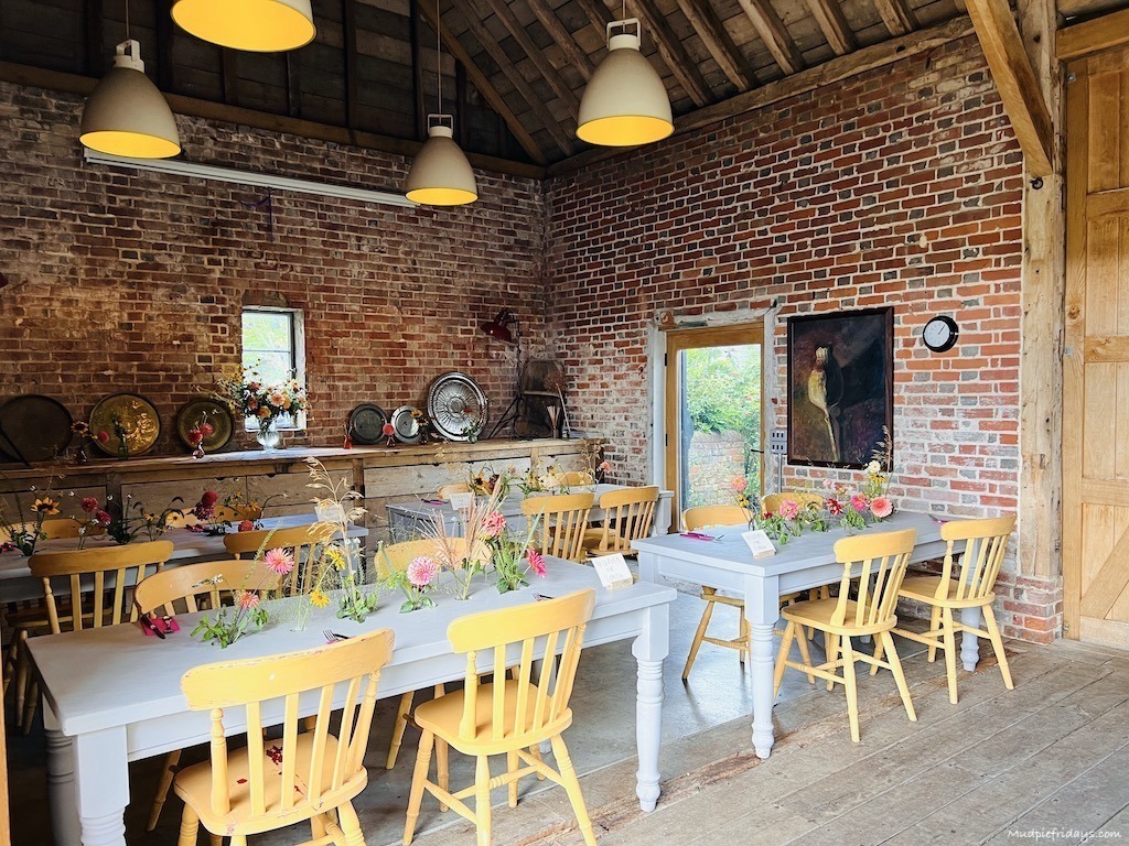 Inside the barn at Perch Hill