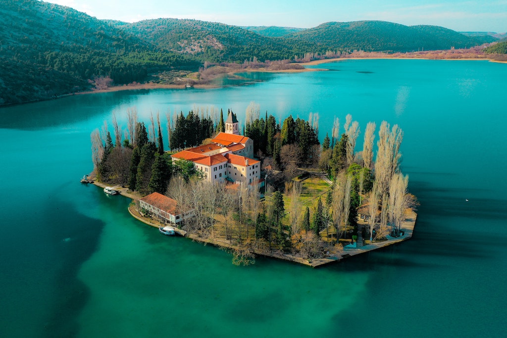 The tiny island of Visovac