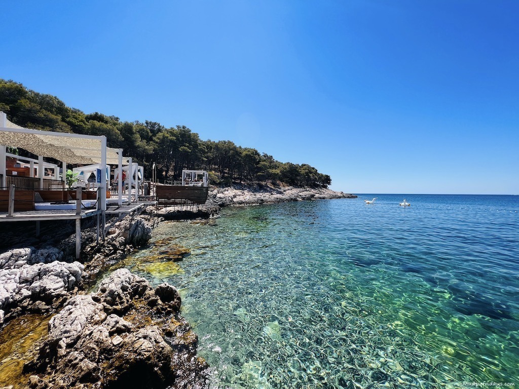 The beautiful clear waters of the Dalamatian coast