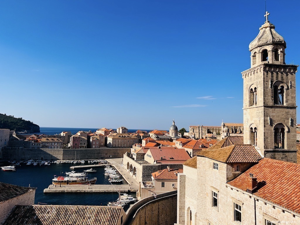 A view from Dubrovnik walls while visiting Croatia
