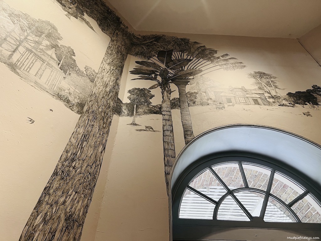 Painted walls inside the great pagoda