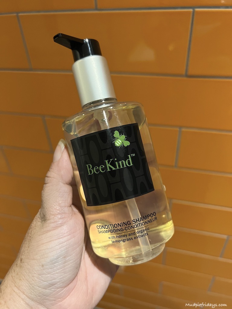 complimentary toiletries in the bathroom