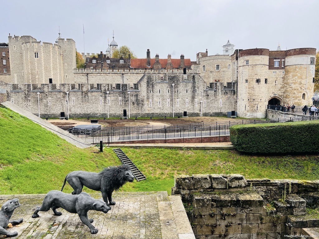 The tower of london from tower hill by the ticket office you can see the entrance on the right hand side of the picture