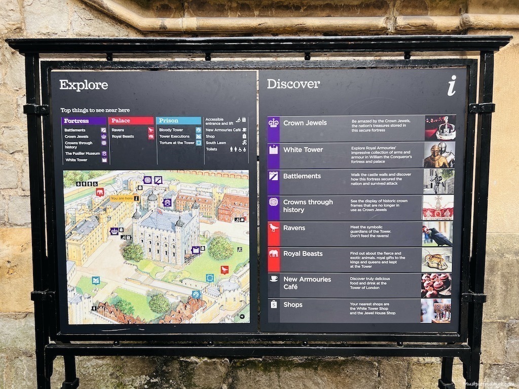 Map of the tower of london