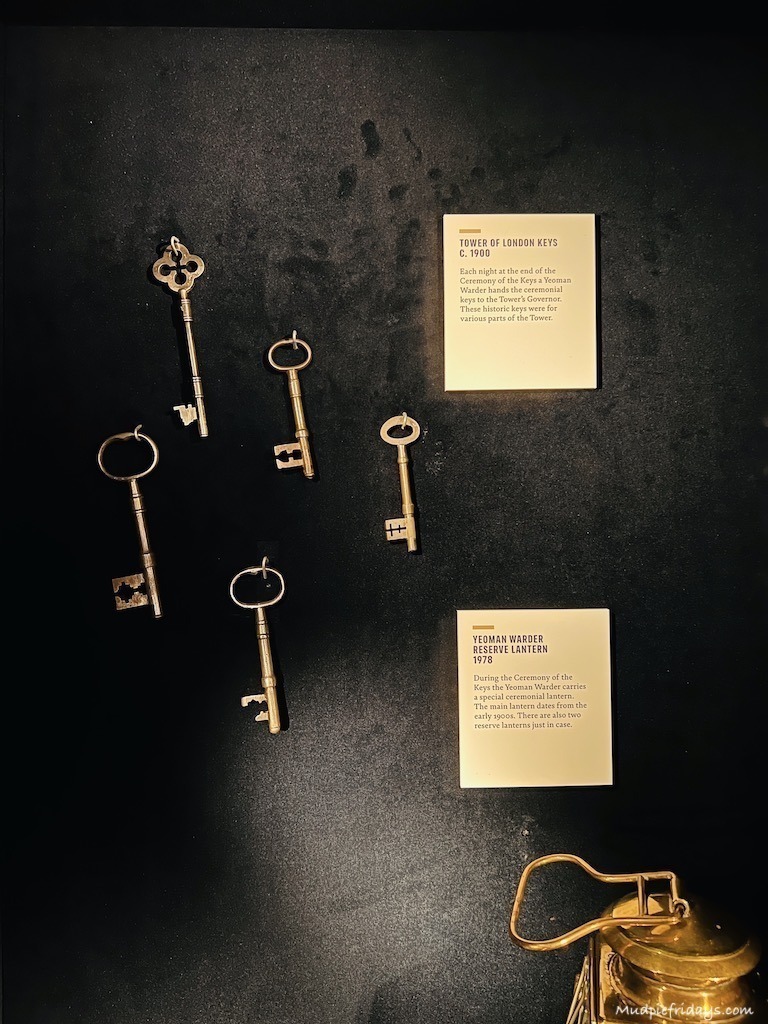 The keys at the Tower of London with kids