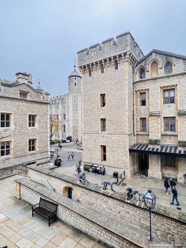 The view of the tower from behind the jewel house