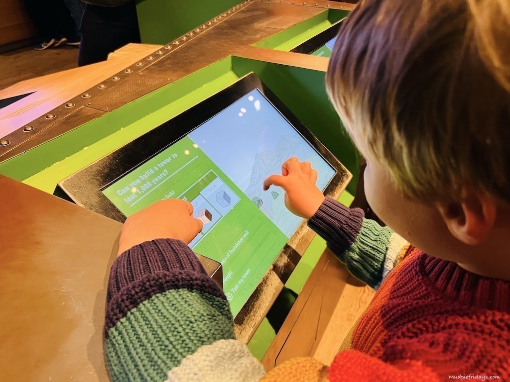 The interactive displays at the tower of london for kids