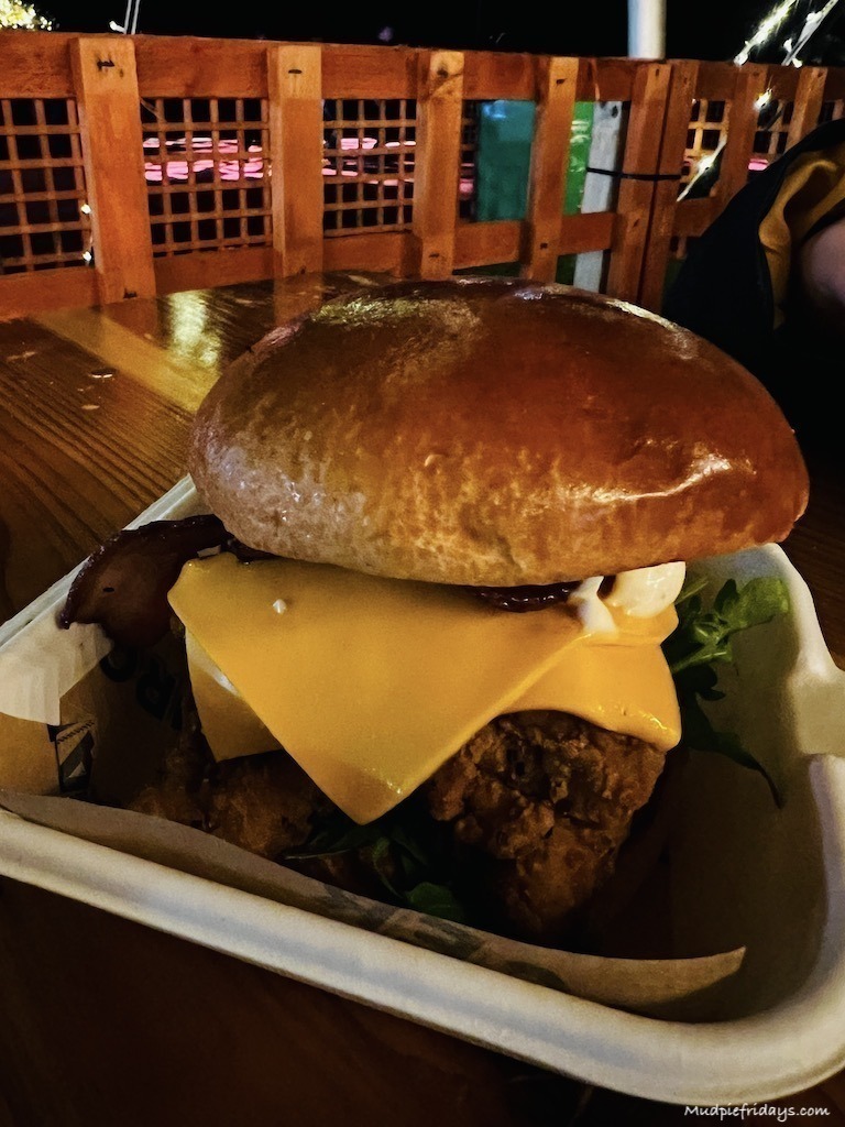 The burgers from one of the street food vendors