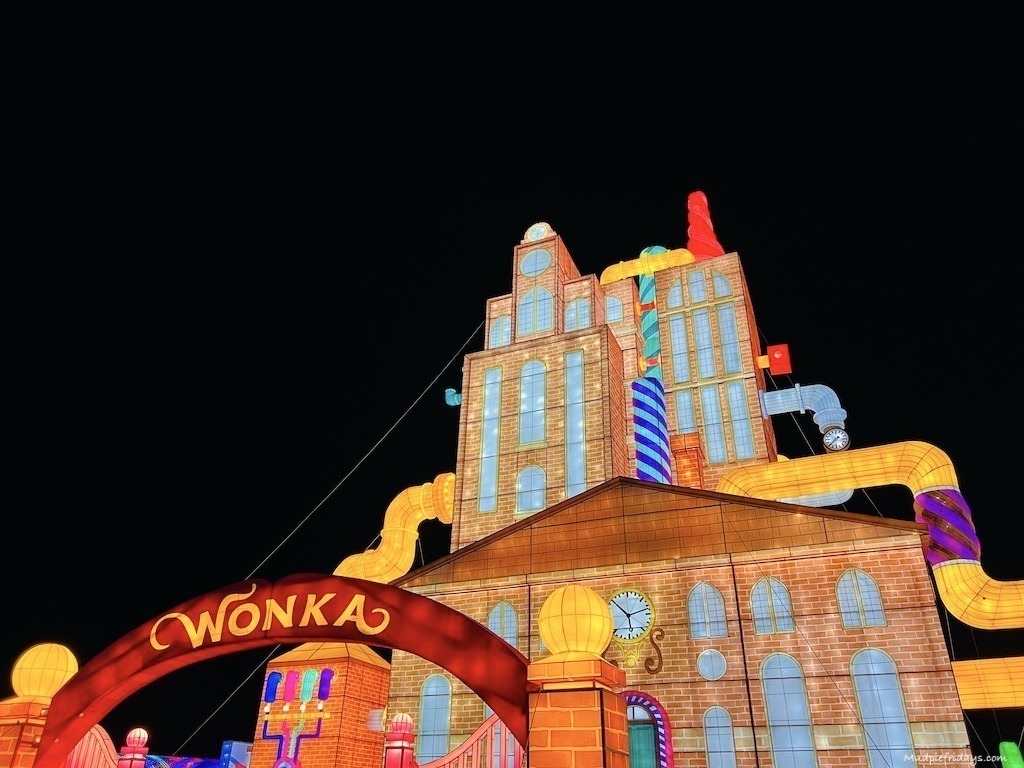 Willy Wonka chocolate factory giant light lantern for the longleat festival of light
