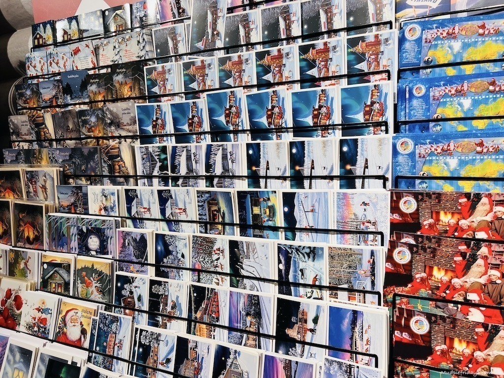 postcards you can buy at Santa Claus official post office at Santa Claus Village in Rovaniemi