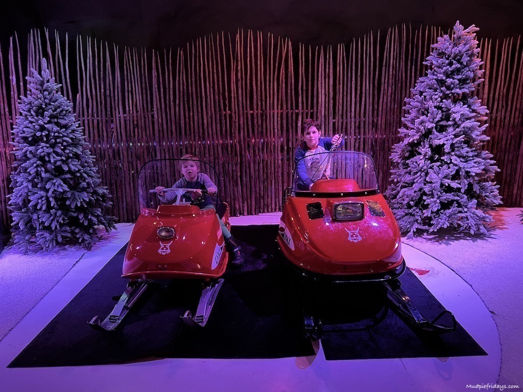 The boys in snowmobiles