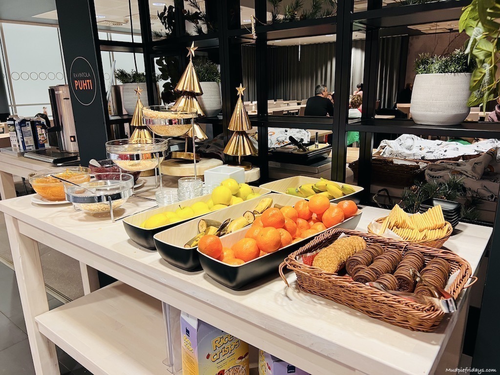 Breakfast at santasport hotel in restaurant Puhti