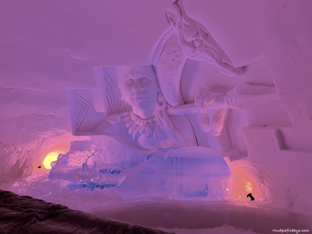 ice carving in one of the family suites which have a higher price point than a standard family room.
