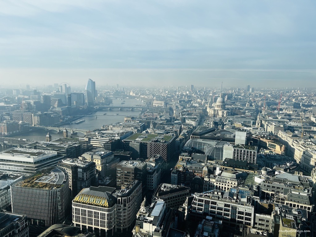 views of the London sky line
