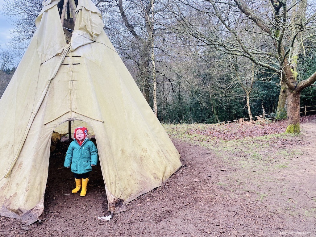 Harry in a wigwam