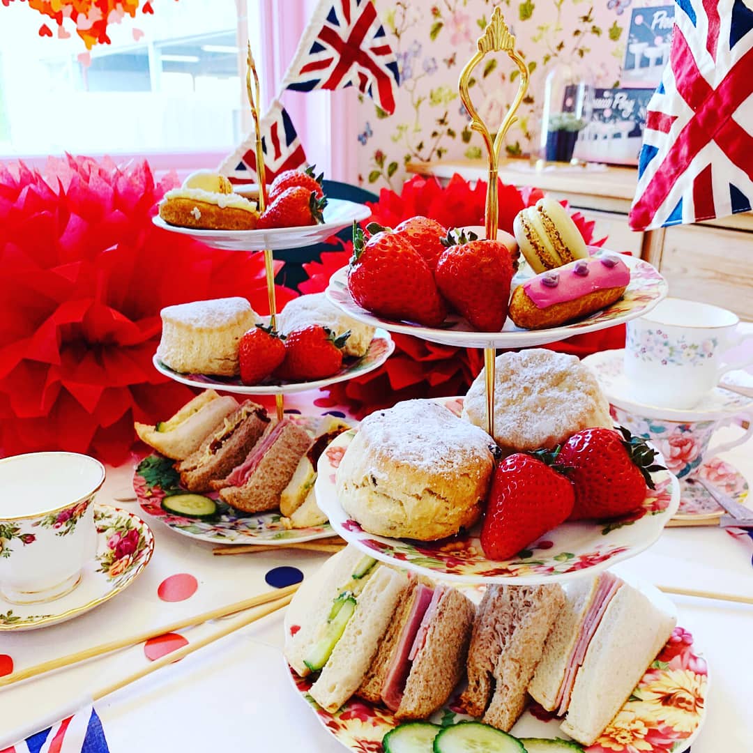 afternoon tea avalaible to eat in or for delivery at Pretty Things in Horsham 
