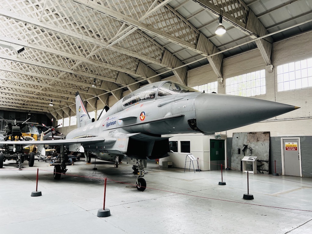Eurofighter in the hanger at air museum duxford