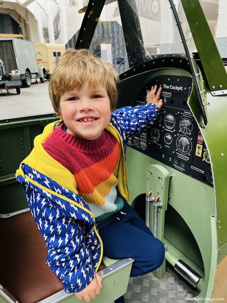 Harry sitting in a spitfire