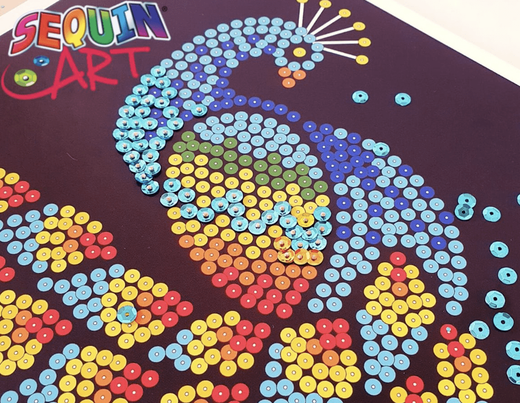 Peacock Sequin Art
