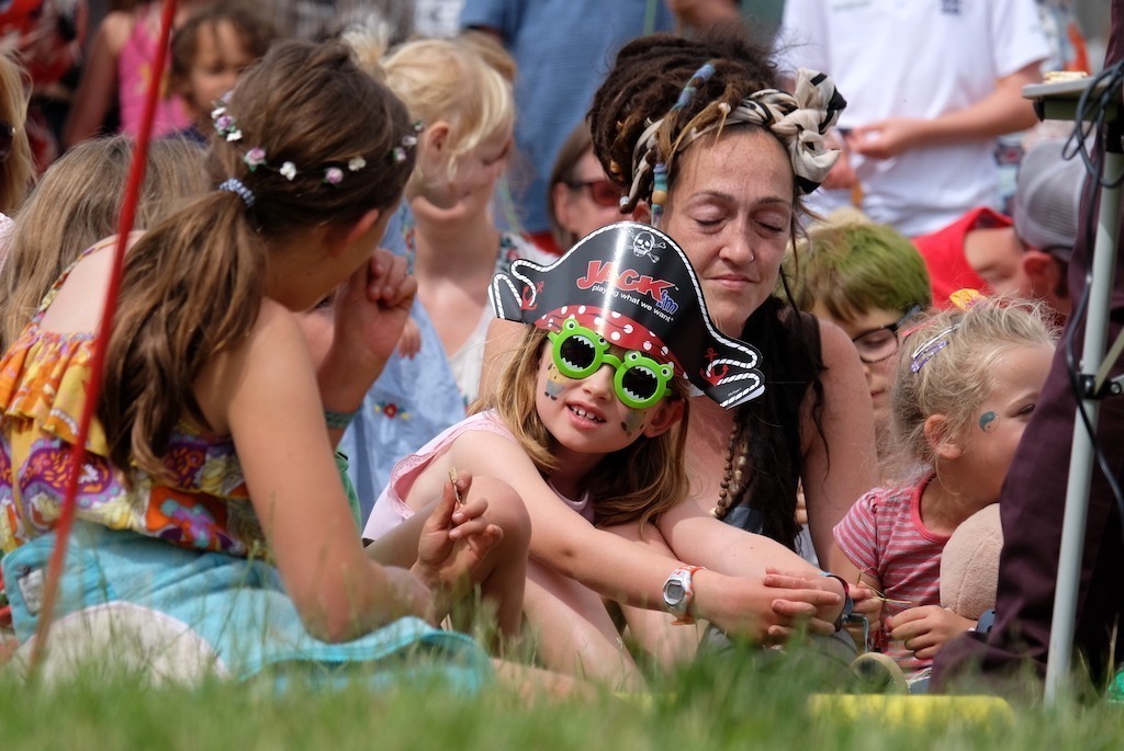 Children enjoying entertainment at family friendly Festival