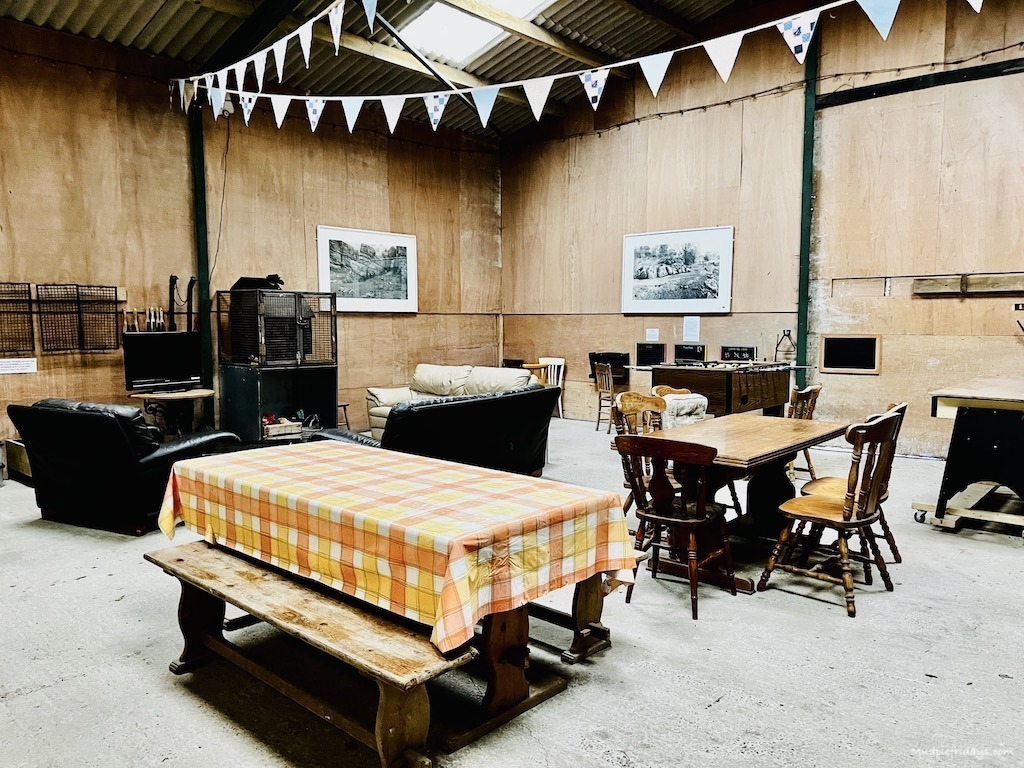 The communal area - The Barn. Warren Farm in Somerset glamping