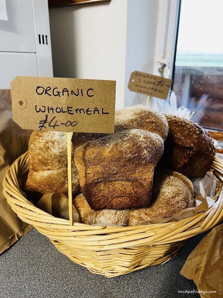 fresh bread is avaliable in the honesty shop at Feather down farms, glamping farm stay