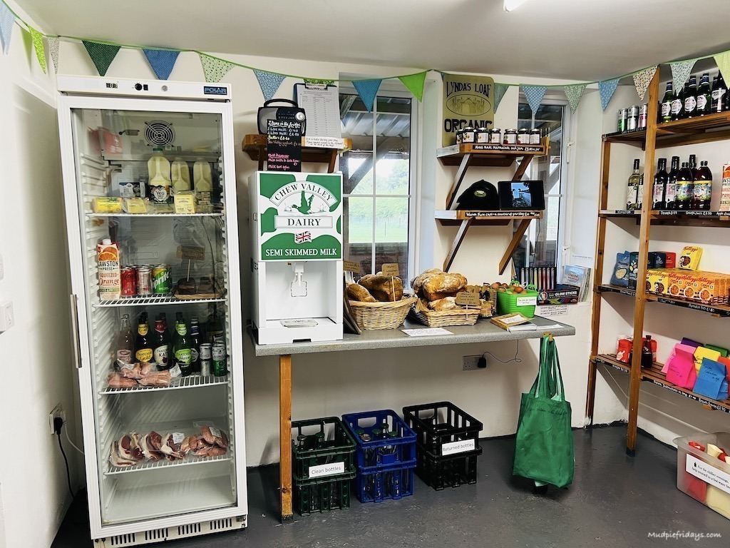 Inside the honesty shop at Warren Farm 