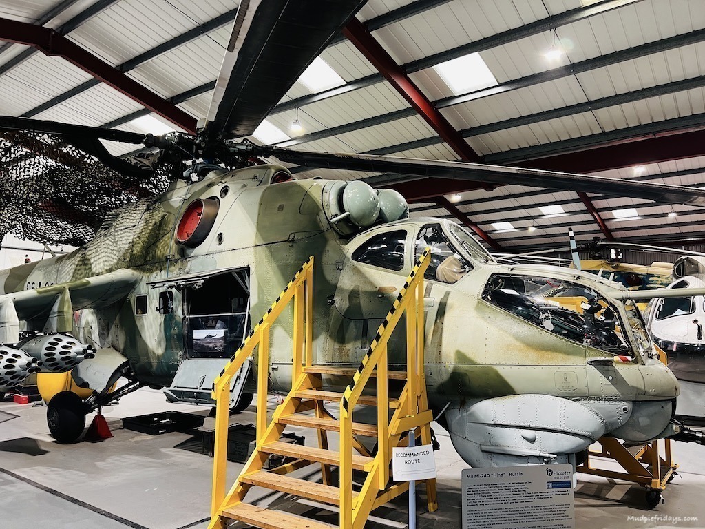 Hind helicopter, which was used by the Soviet Union during the Cold War.