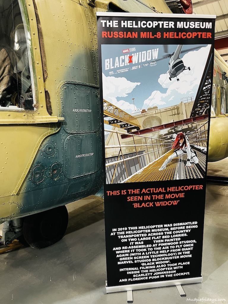 Poster of the Russian Mil-8 helicopter being used in the Black Widow animation