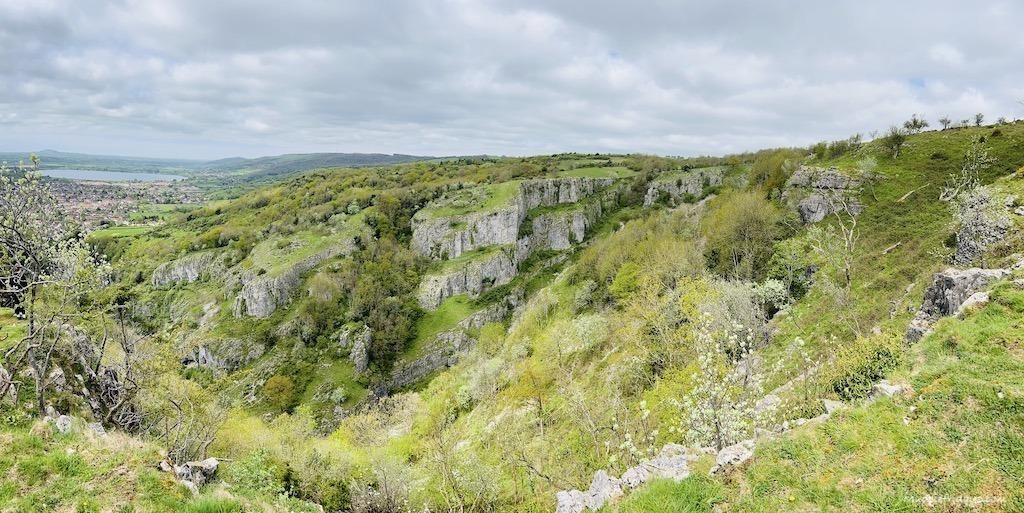 views of cheddar gorge from the circular walking route