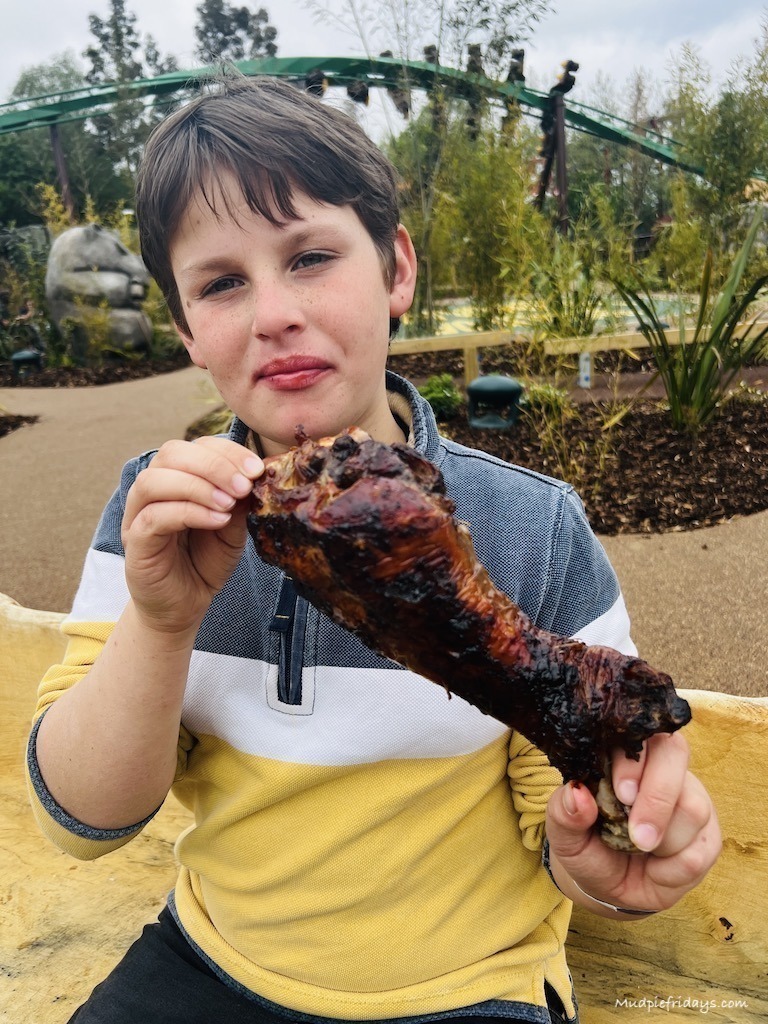 A turkey leg in World of Jumanji Chessington