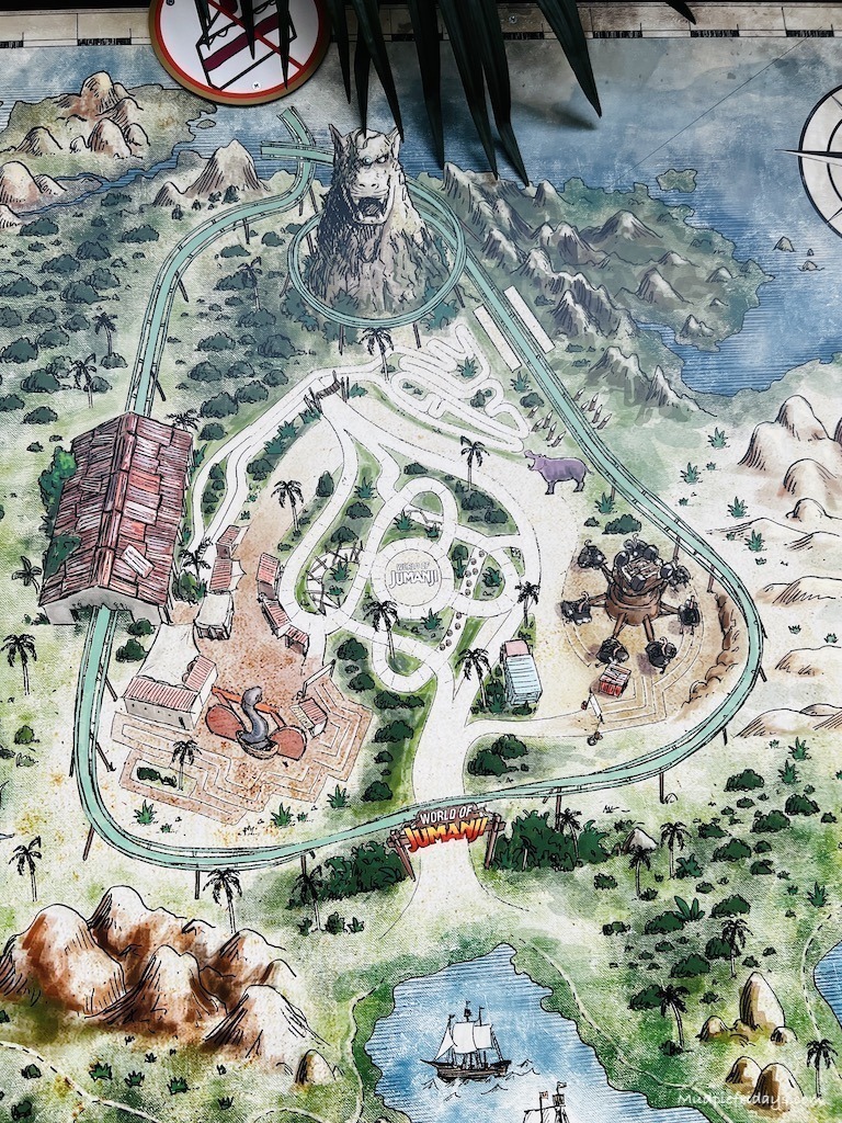 A map of the World of Jumanji at Chessington World of Adventures