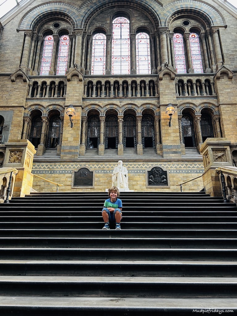 Harry sitting on the steps