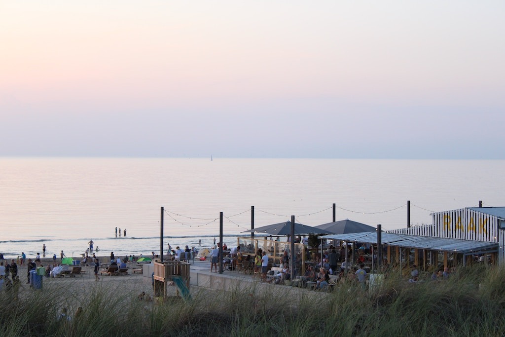 Some of the beachside bars and play area at Wassenaarse Slag in Holland