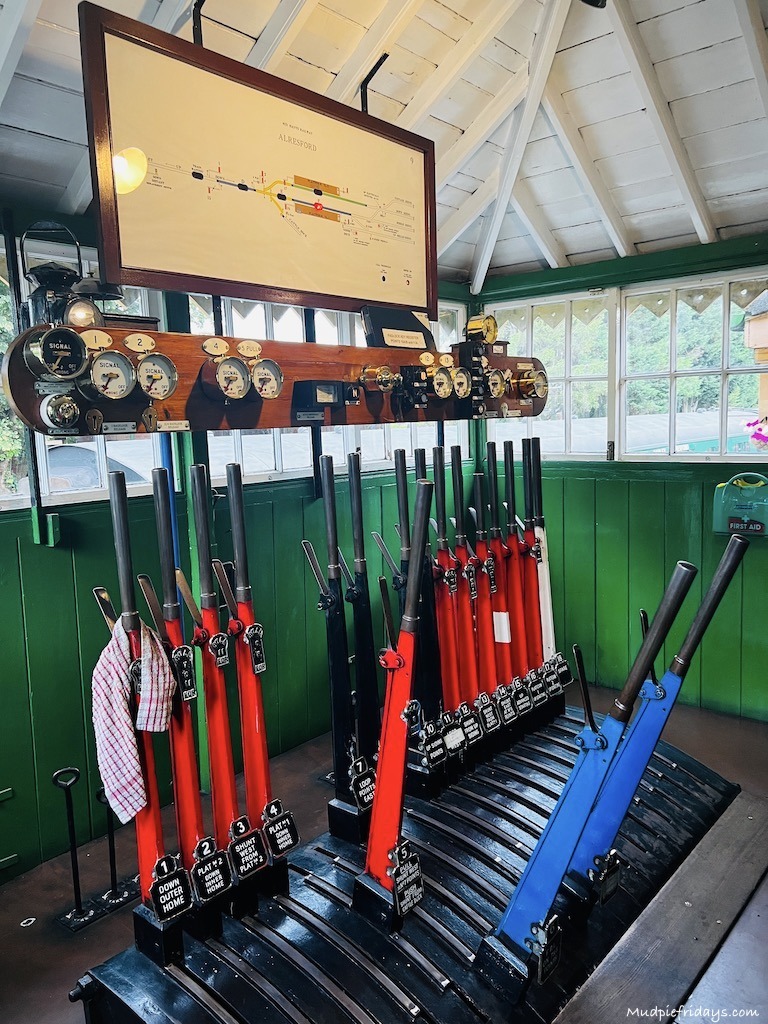 inside the signal box on Ropley station in Hampshire
