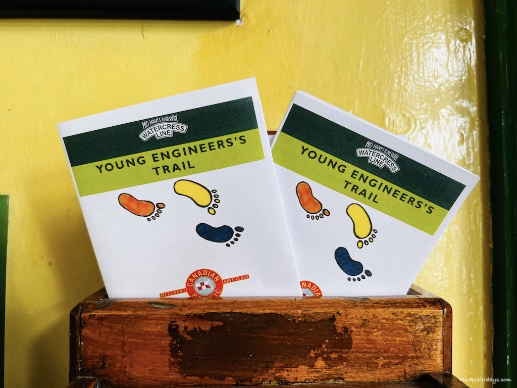 Free activity trail around the engineer's yard on the watercress line for kids activities