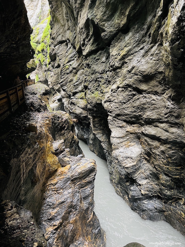 Water rushing along the longest and deepest gorge in Austria 