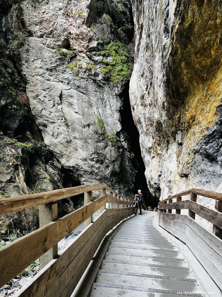 One of the other set of steps at the Liechtenstein Gorge in St JOhann in Austria near Salzburg