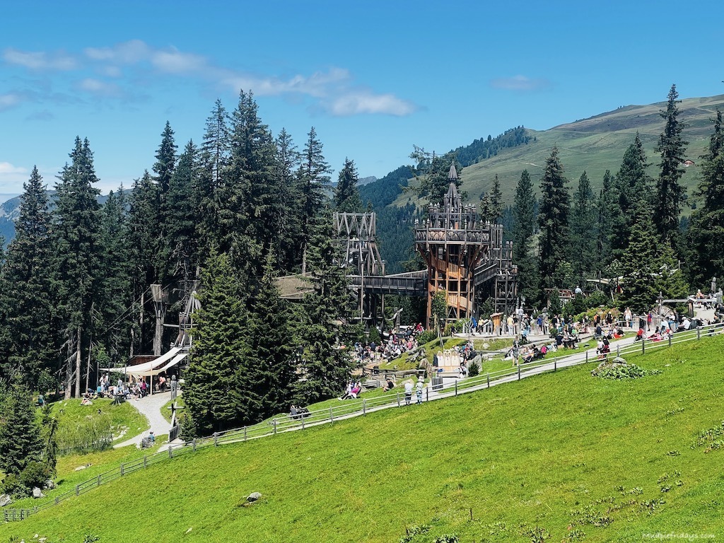 Fichtenschloss the gaint adventure playground at the top of the Rosenalmbahn