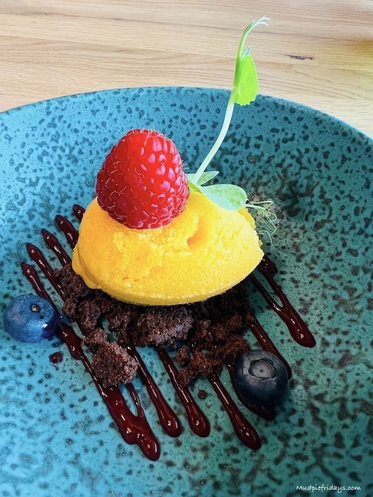 dessert at the pizza and pasta restaurant at Mountain Loft