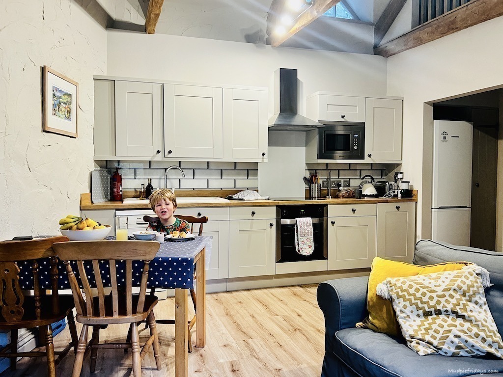 The Tack Room Cottage open plan living area in at Glynn Barton Cottages Review