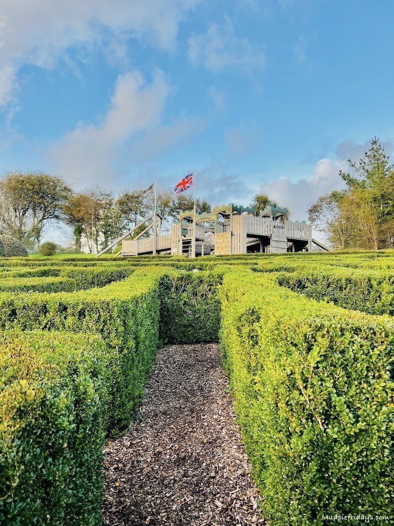The maze at Glynn barton cottages in Cornwall
