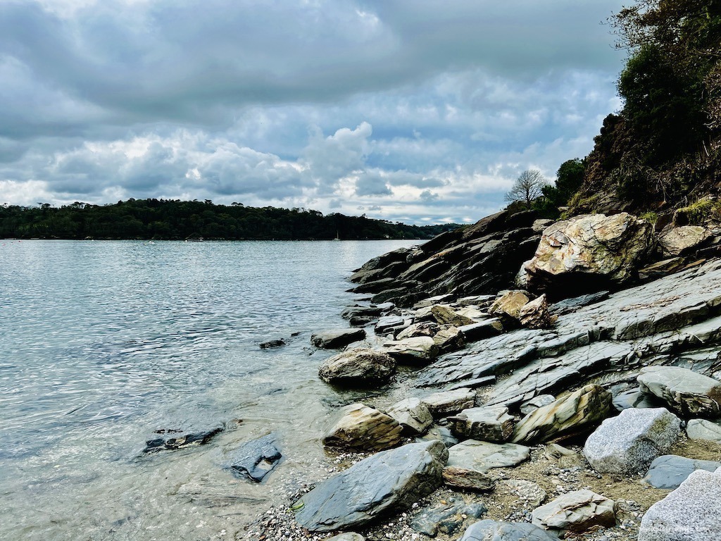 The beach at Durgan on the River Helford