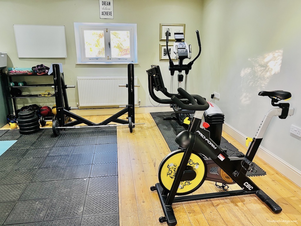 The adult only gym at Glynn Barton Cottages Review a farm stay and family holiday in Cornwall